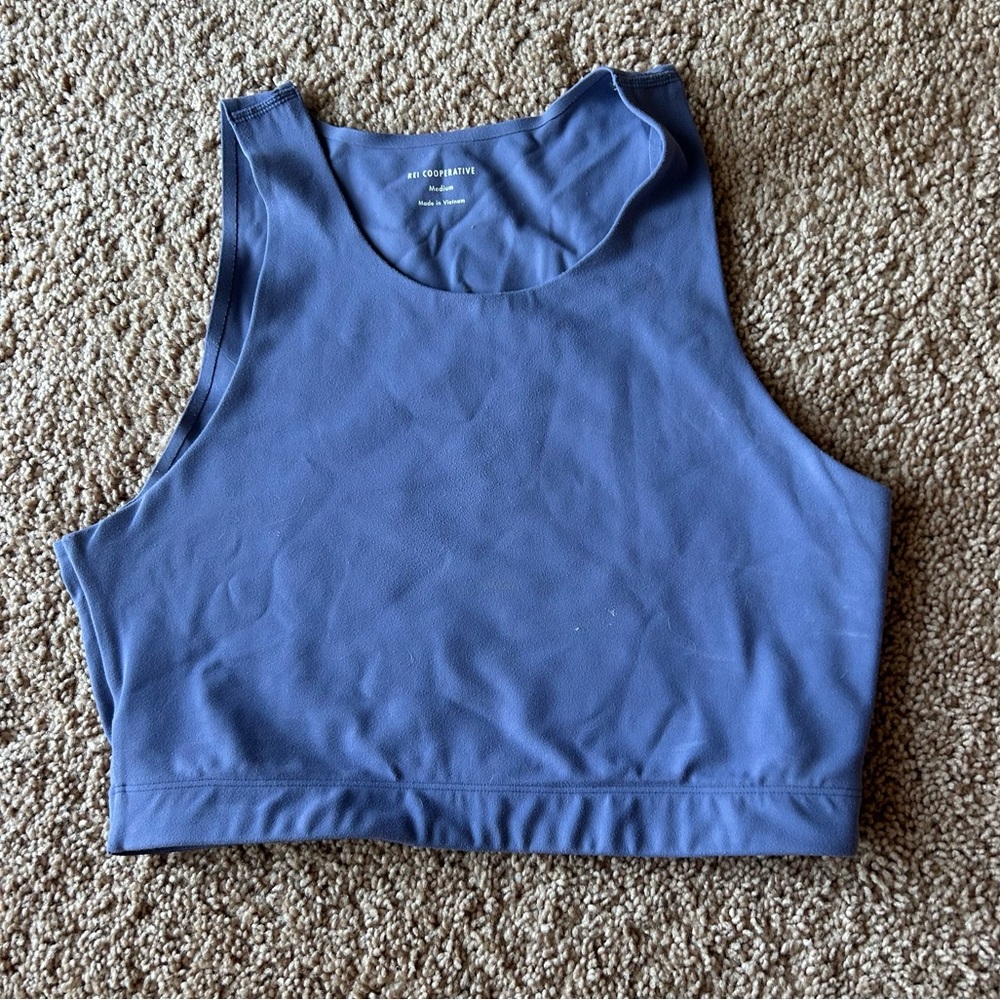 REI Blue Crop Tank Top